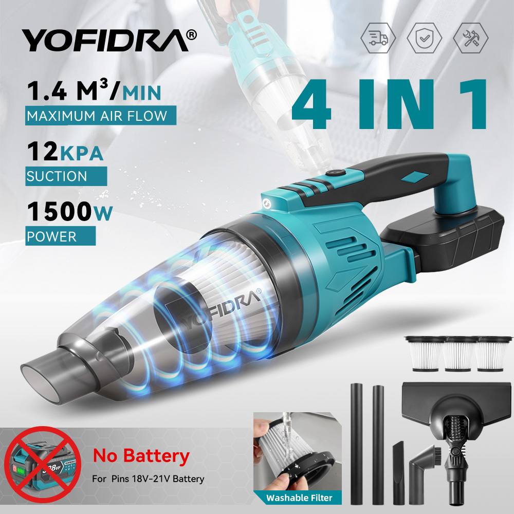 Power Tools Universal Battery - YOFIDRA 1500W 12KPA Electric Vacuum Cleaner
