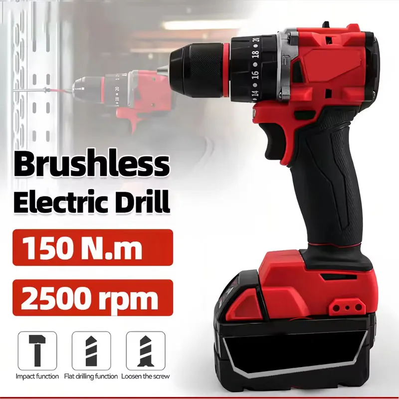 Power Tools Use - Small Electric Brushless Impact Drill 150Nm