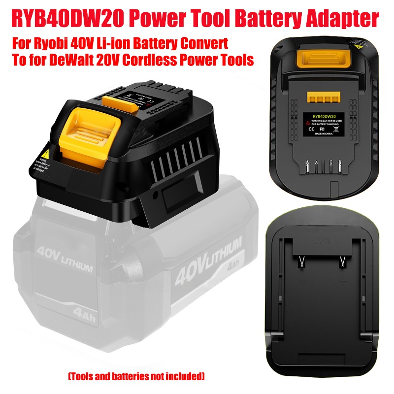 Power Tools Use - HAKSINKY RYB40DW20 Power Tool Battery Adapter
