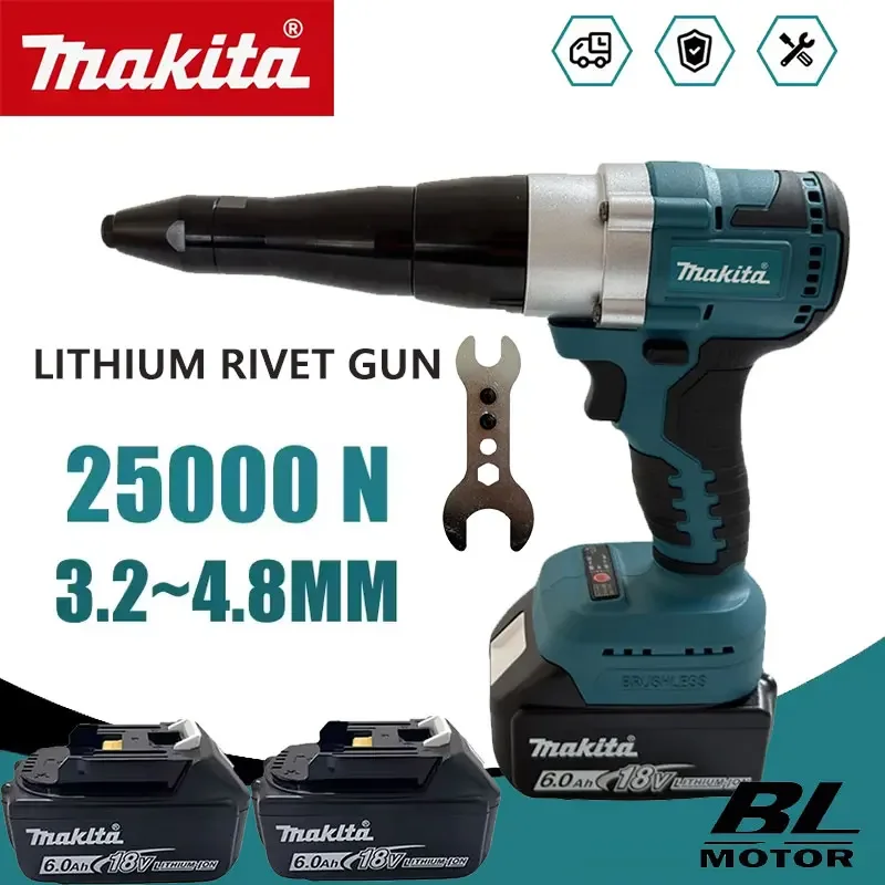 Power Tools Universal Battery - Makita 25000N Brushless Electric Rivet Gun