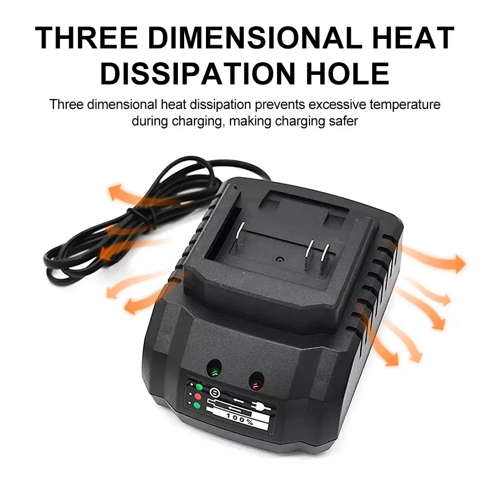 Li-ion Battery Charger 18V 21V - Power Tools Universal Battery ulasan dan harga