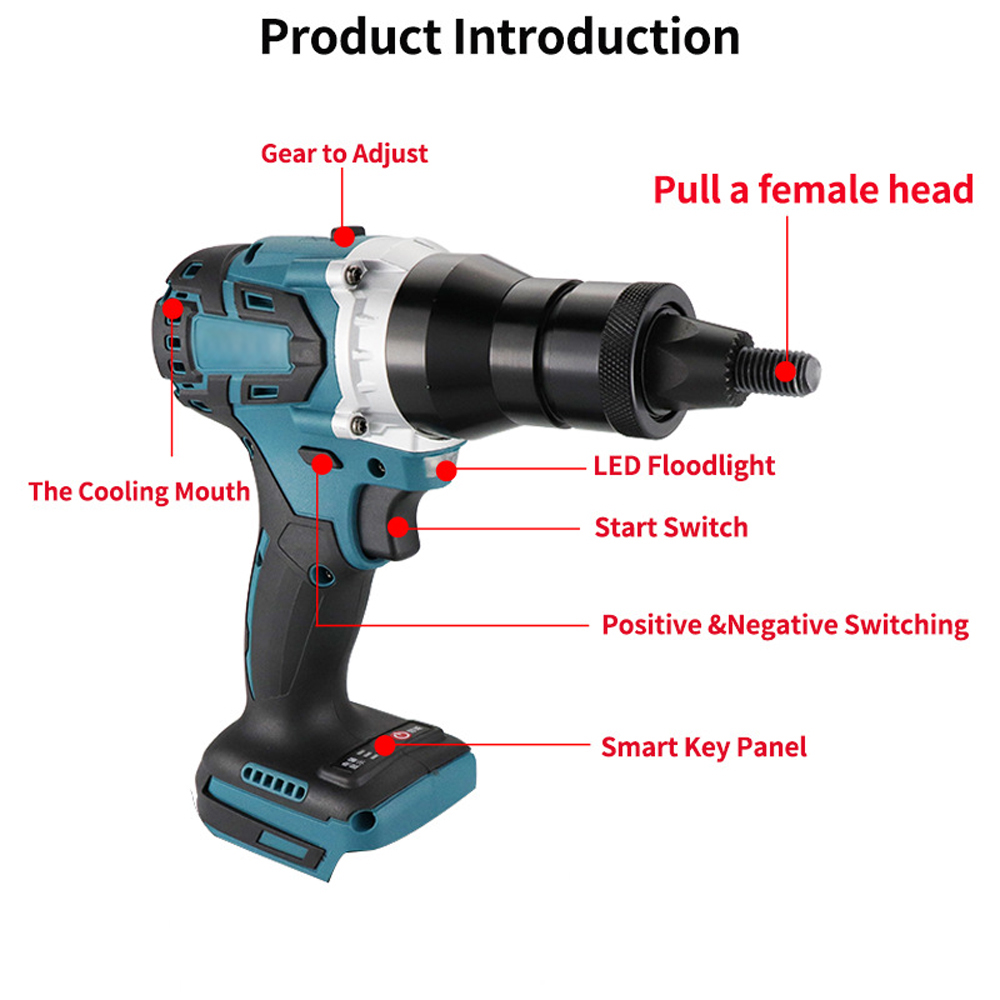 Electric Riveting Gun Brushles - Power Tools For Sale ulasan dan harga