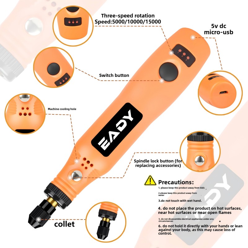 USB Cordless Rotary Tool Kit – - Power Tools Universal Battery ulasan dan harga