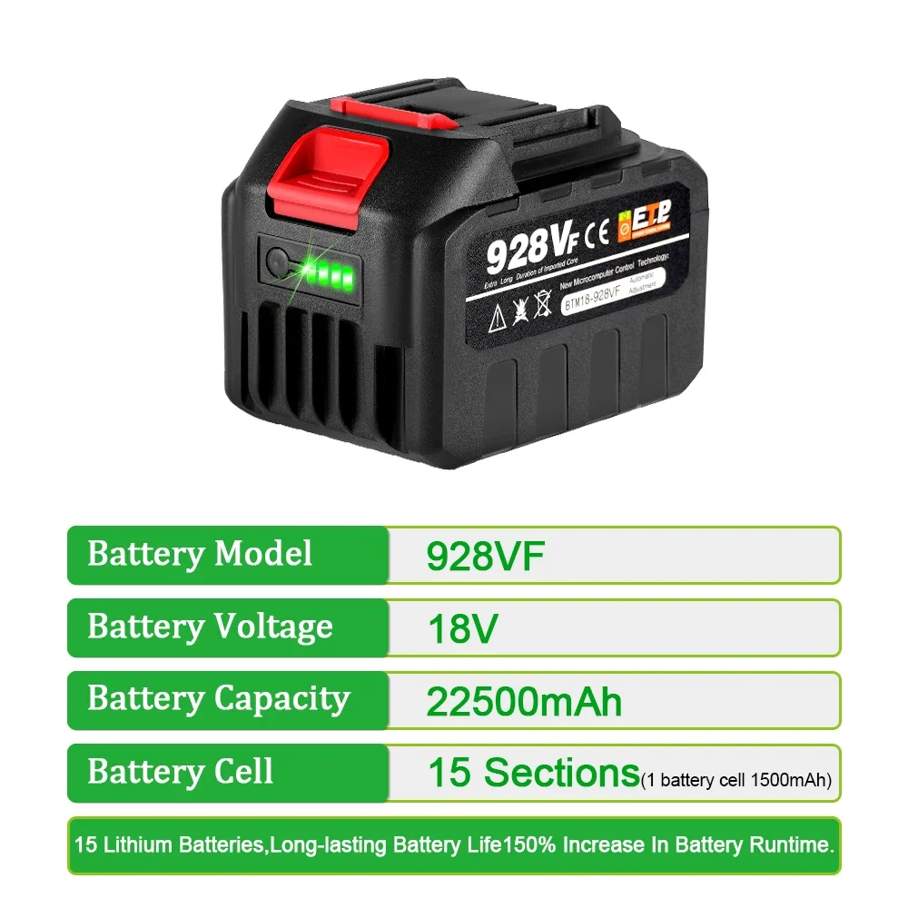 18V 388VF Battery 22500mah 150 - Power Tools Universal Battery ulasan dan harga