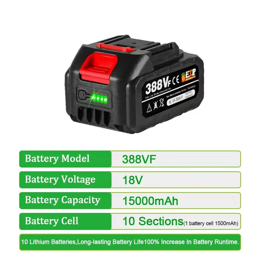 18V 388VF Battery 22500mah 150 - Power Tools Universal Battery ulasan dan harga