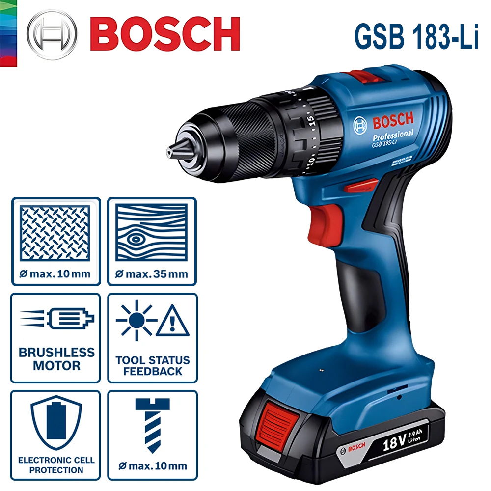 Bosch GSB 183-LI Electric Dril - Power Tools Use ulasan dan harga