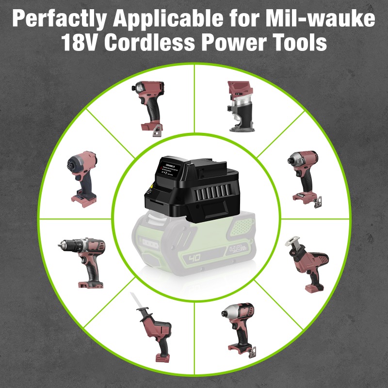 GRW40MIL18 Battery Adapter Con - Power Tools Use ulasan dan harga
